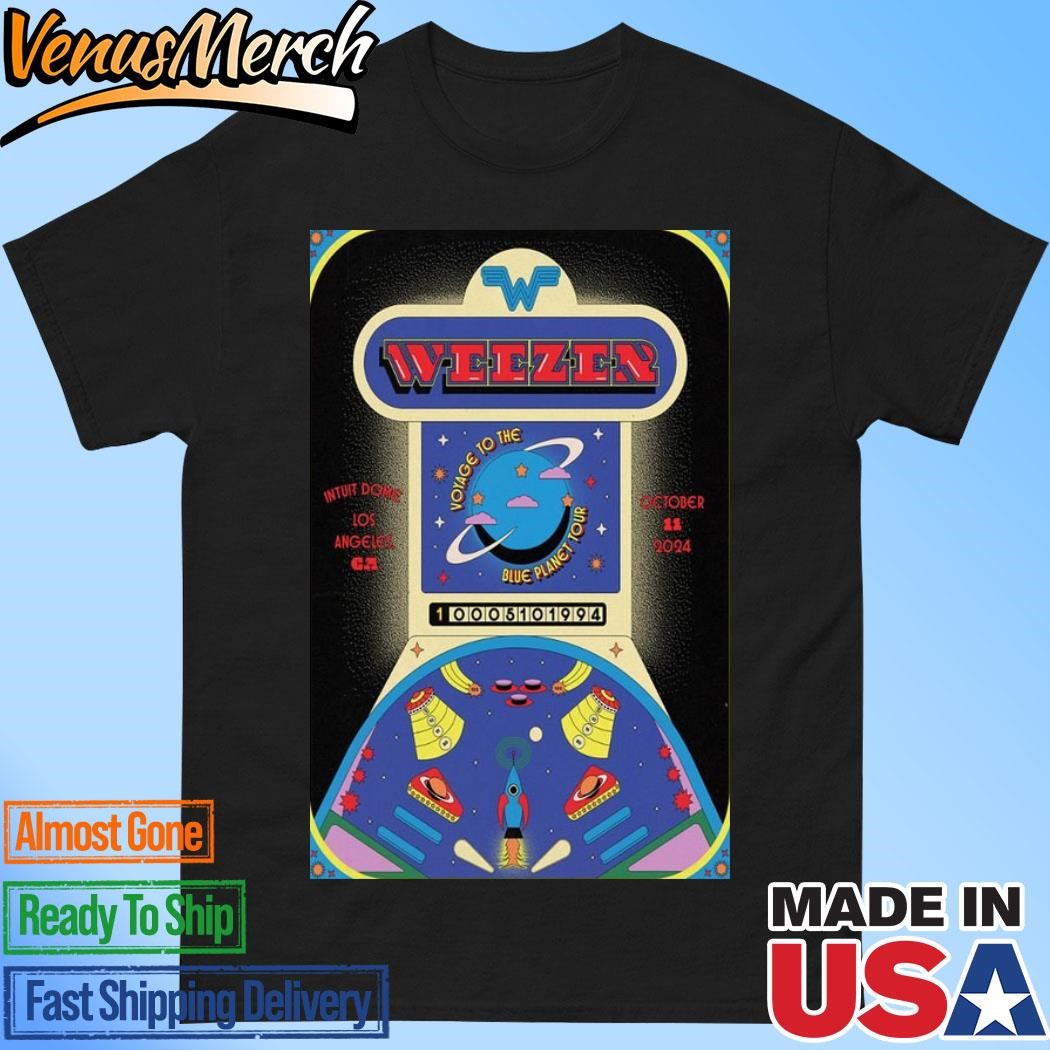 Official Weezer Event Los Angeles, CA Voyage To The Blue Planet Tour October 11, 2024 Poster Shirt