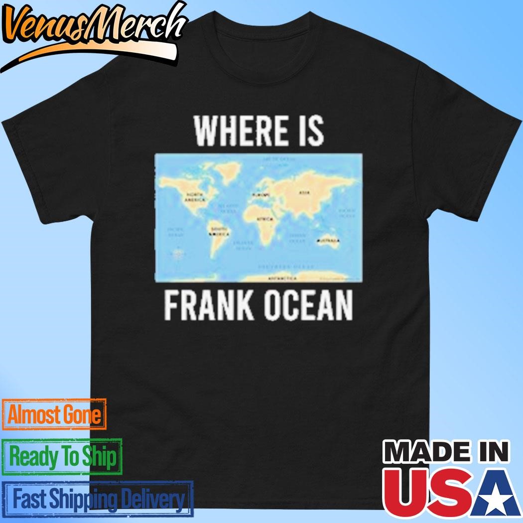 Official Where Is Frank Ocean Maps T-Shirt