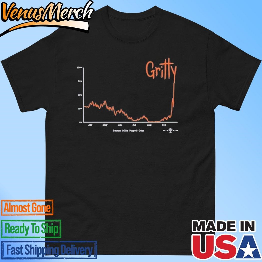 Official Will Vest Wearing Gritty Detroit 2024 Playoff Odds Shirt