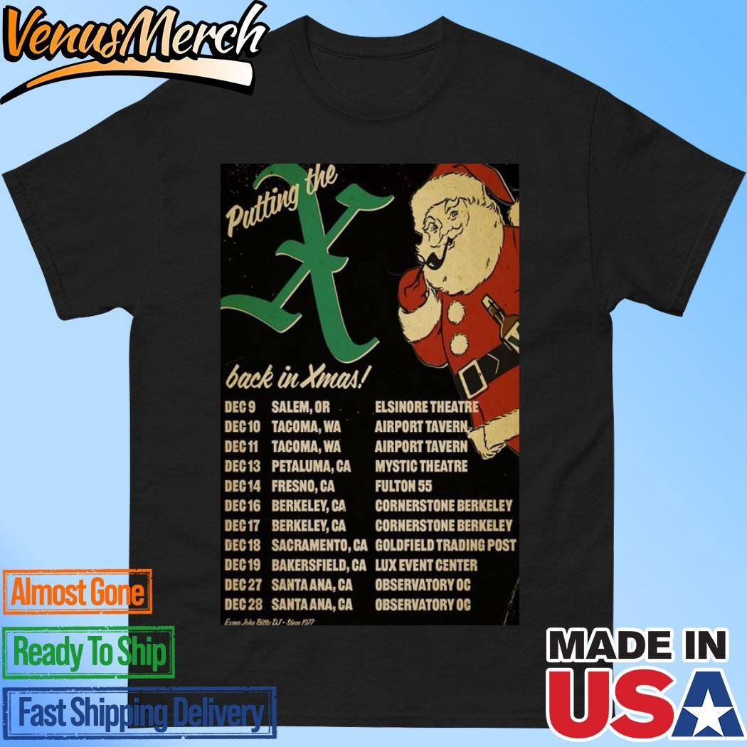 Official X The Band Back In Xmas 2024 Tour Poster Shirt