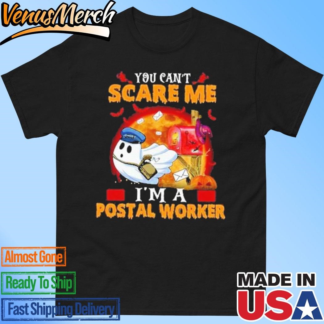 Official You Can’t Scare Me I’m A Postal Worker Ghost Halloween T-Shirt