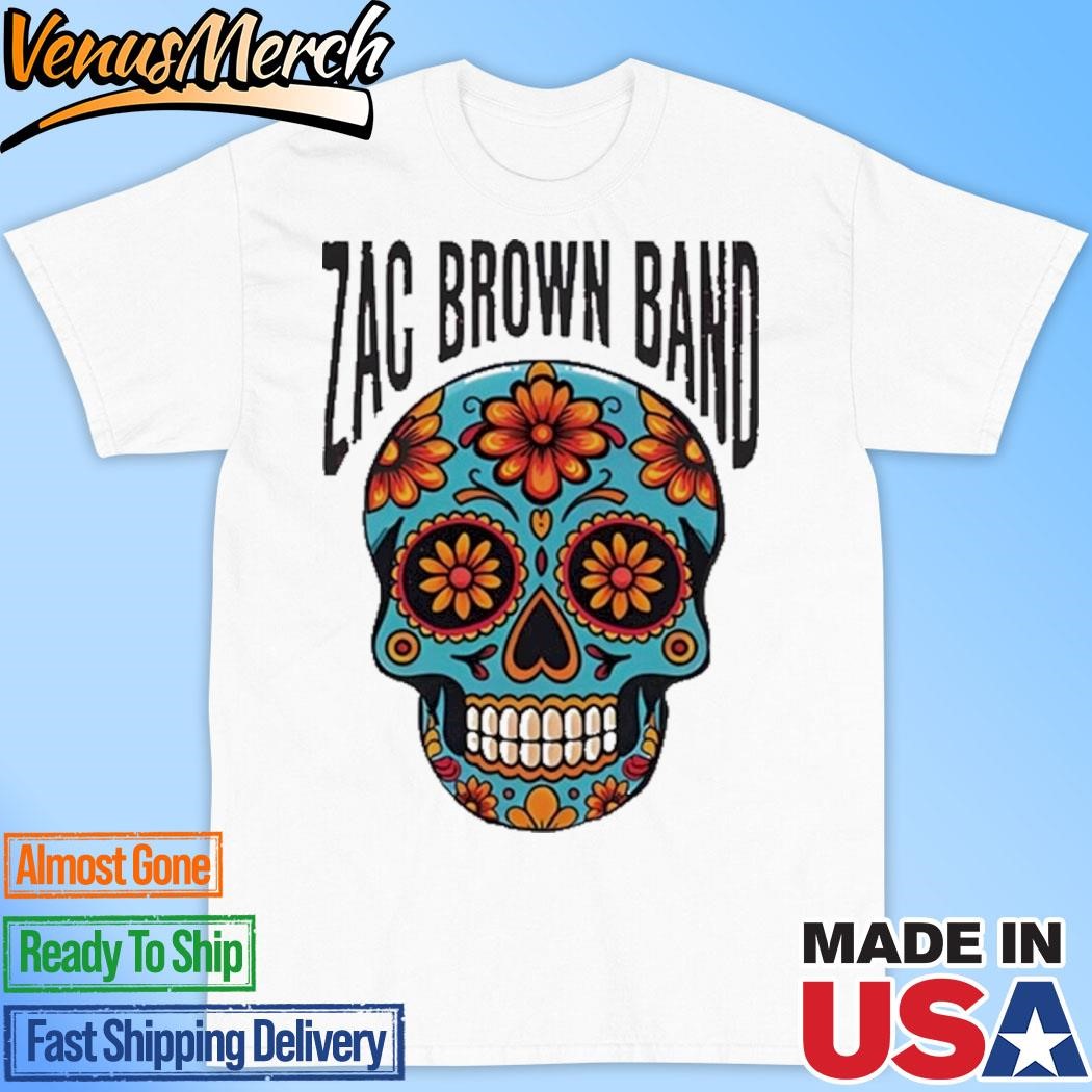 Official Zac Brown Band Pink Skull New Shirt