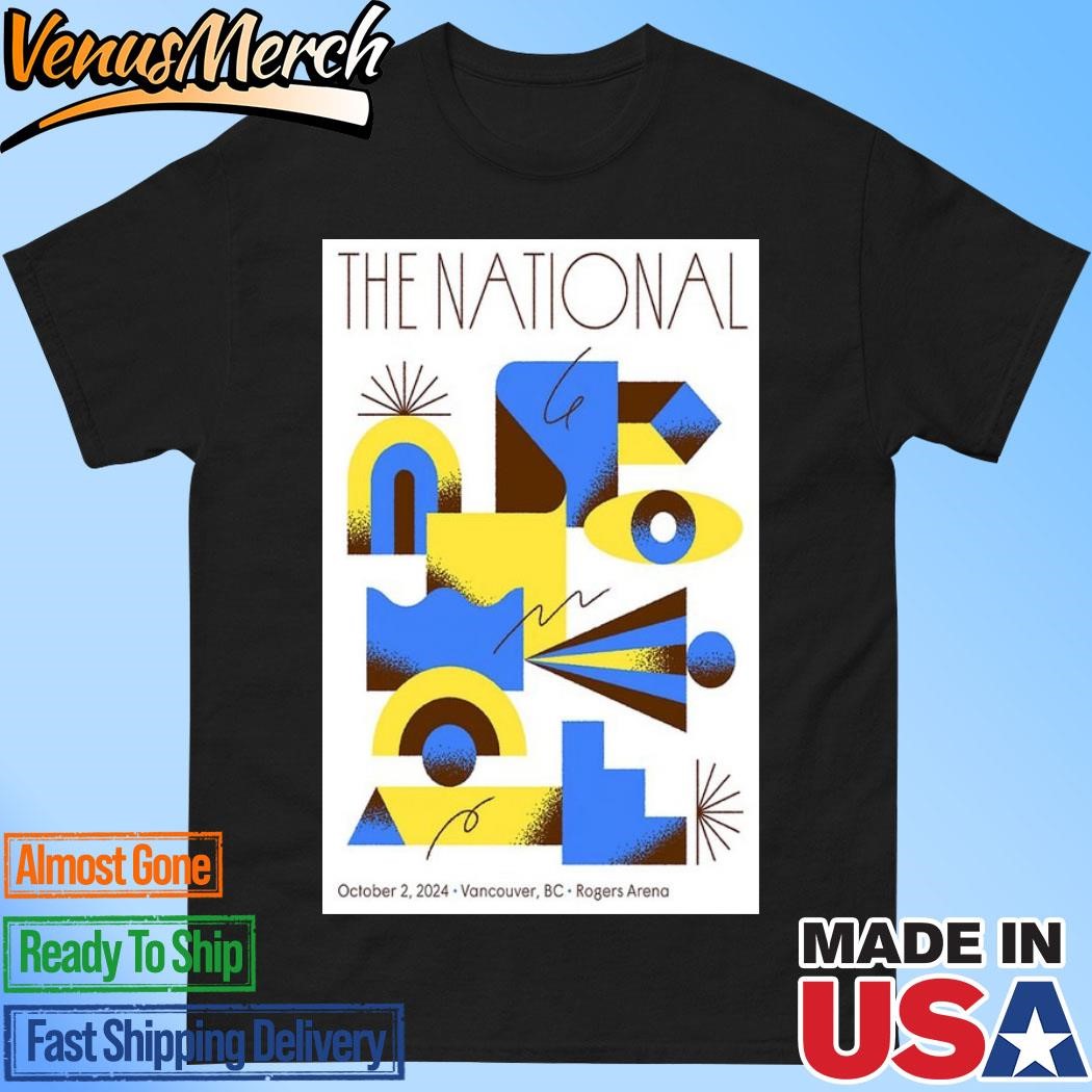 The National Band Oct 2 2024 Rogers Arena, Vancouver, BC Tour Poster Shirt