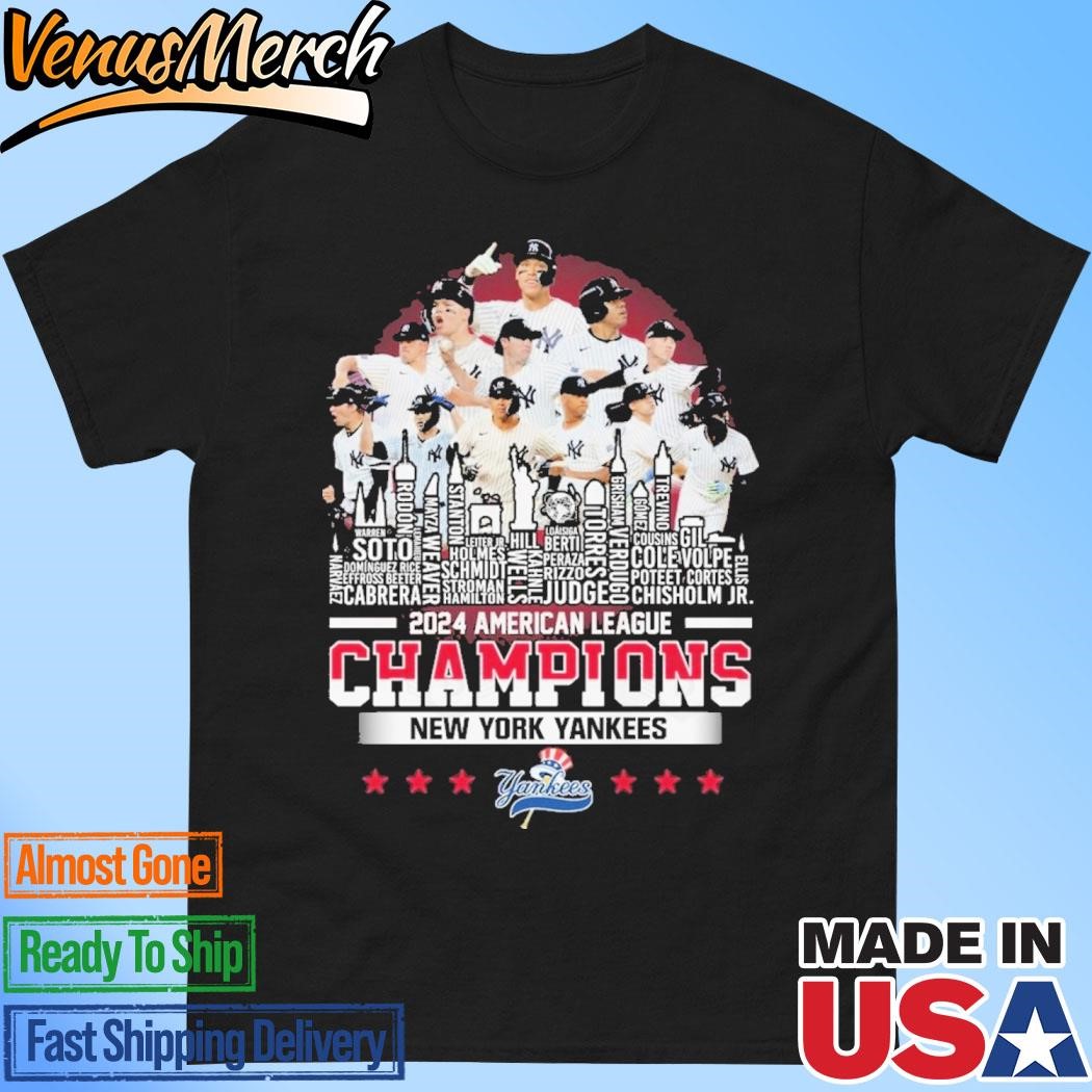 Official New York Yankees 2024 American League Champions Unisex T-Shirt