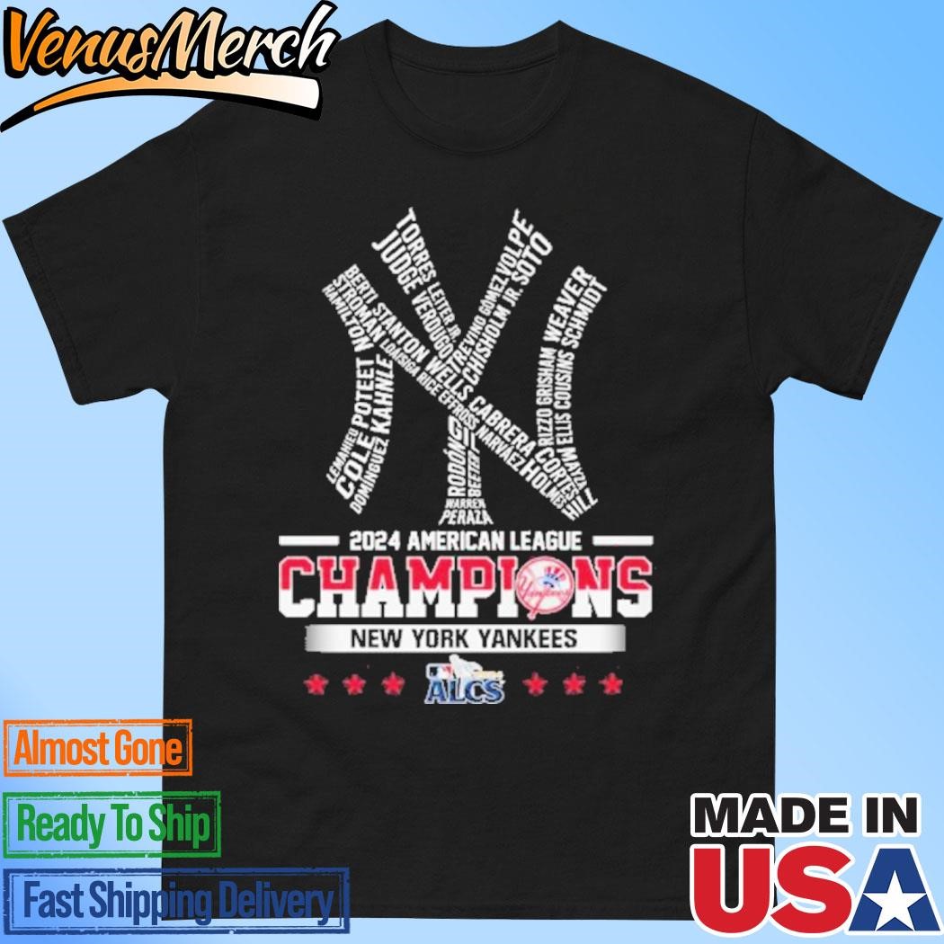 Official New York Yankees 2024 American League Champions T-Shirt