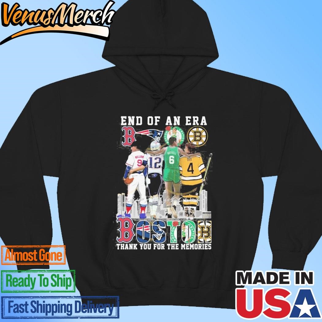 Official End Of An Era Boston Signature Thank You For The Memories Unisex T-shirts Hoodie