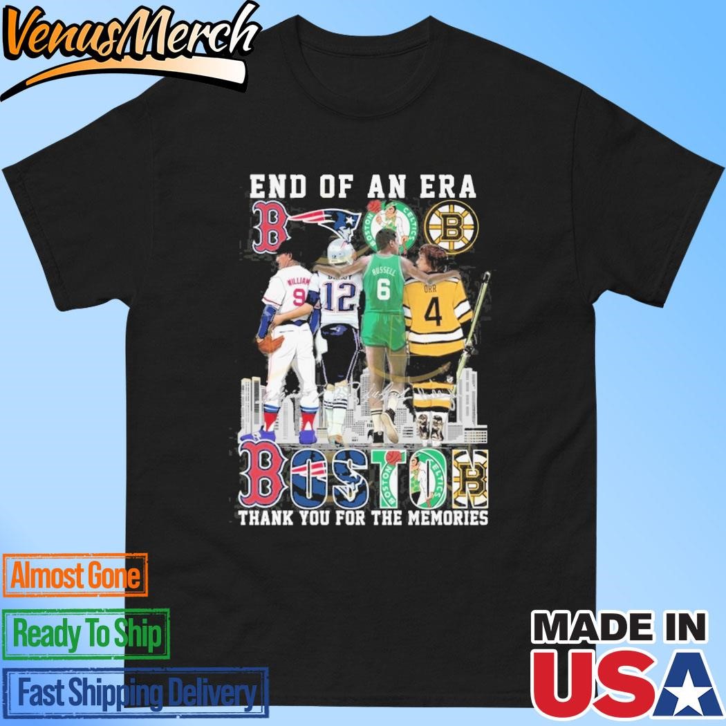 Official End Of An Era Boston Signature Thank You For The Memories Unisex T-shirts