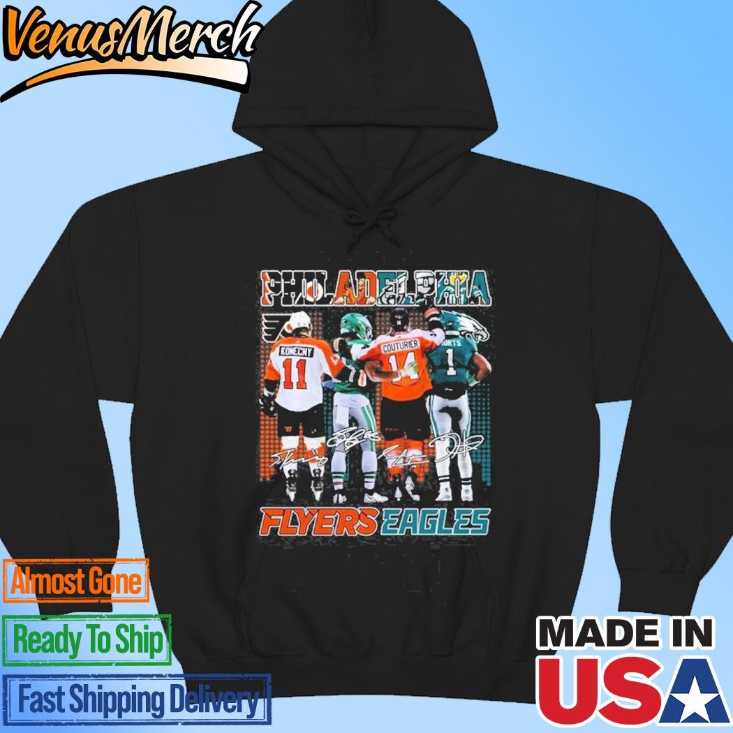 Official Philadelphia Flyers x Philadelphia Eagles Signature Unisex T-shirts Hoodie