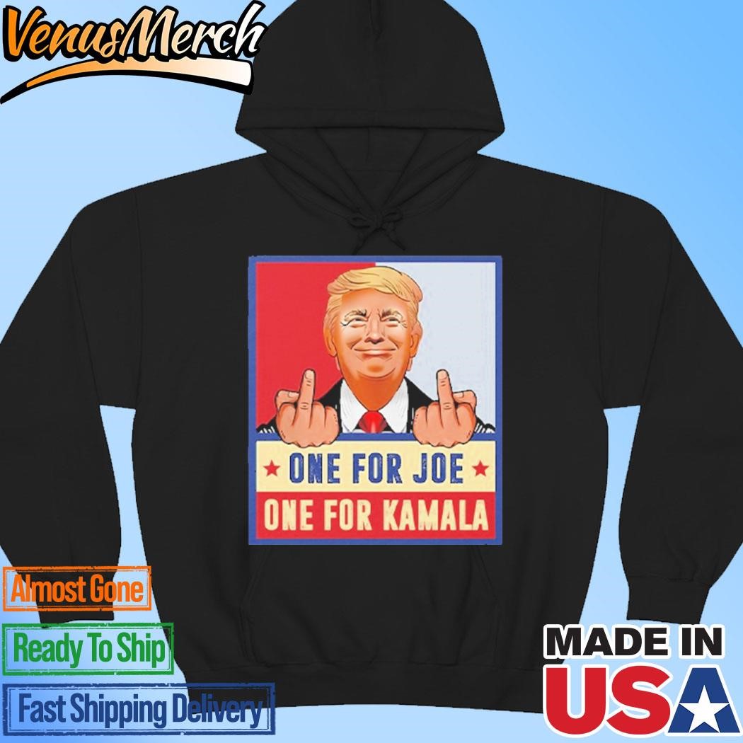 Official Trump Middle Fingers One For Joe One For Kamala Hoodie