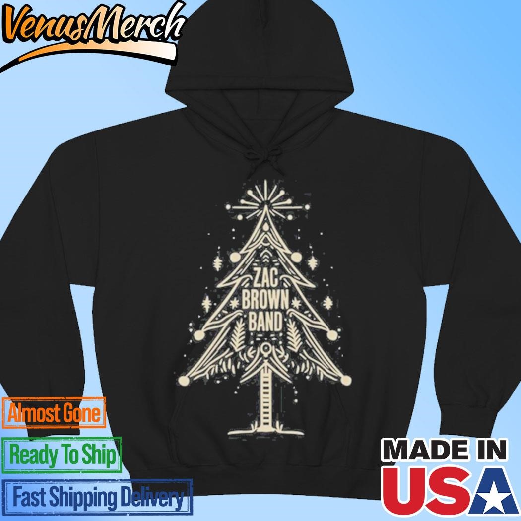 Official Zac Brown Band Denim Christmas Tree T-shirts Hoodie