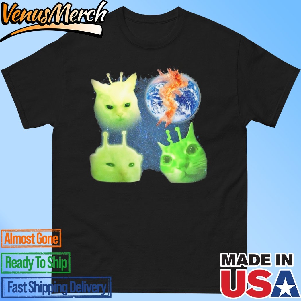 Official Three Glorps Funny Alien Cat Meme T-shirts